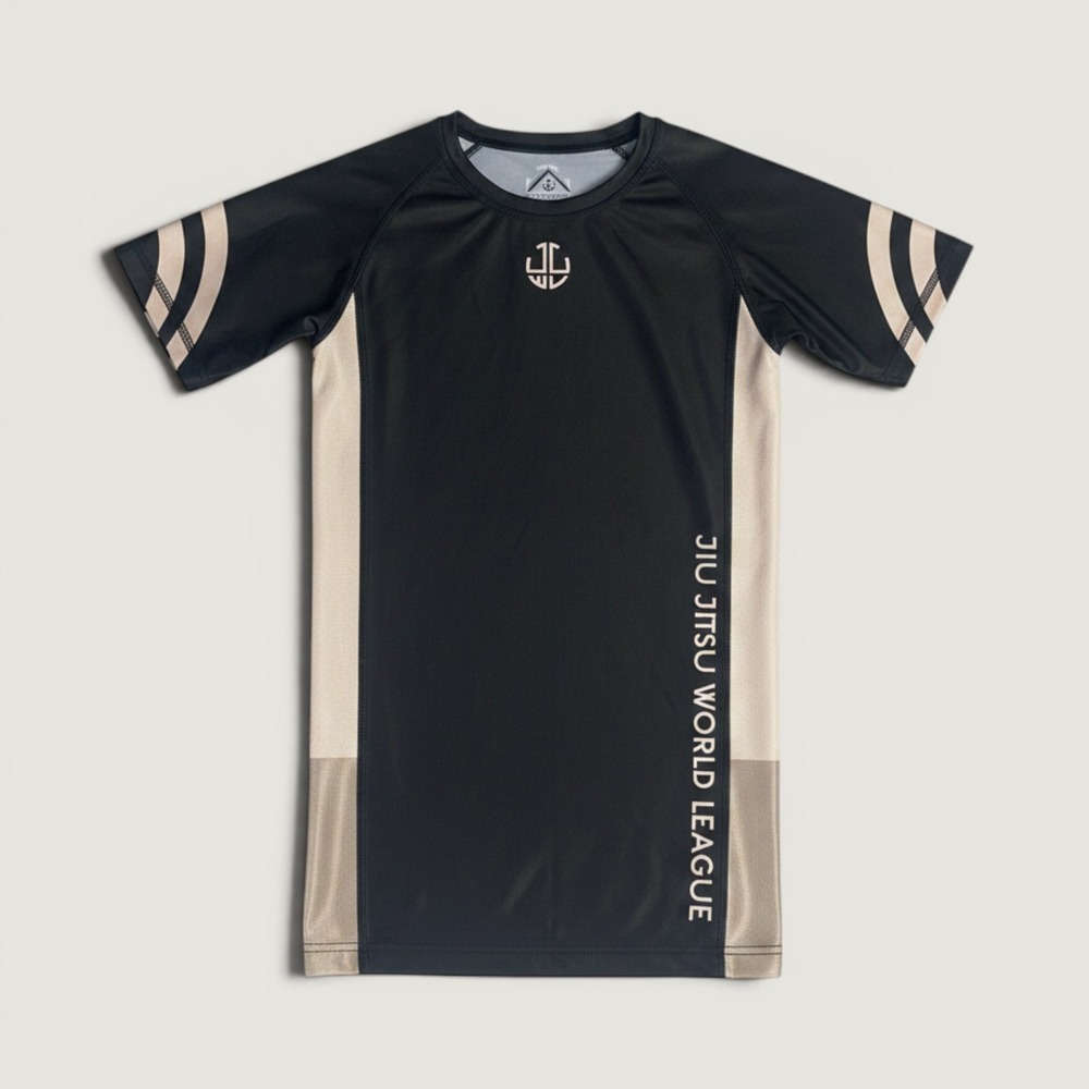 Jiu Jitsu World League MMA Rash Guard Short Sleeve Compression Shirt XXL